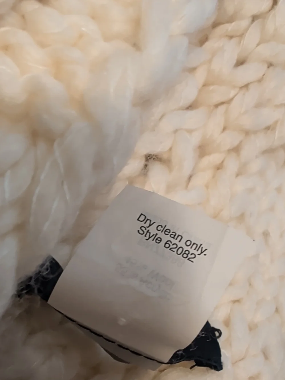 J. Crew Ivory Chunky Cable Knit Scarf